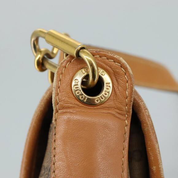 GUCCI Micro GG Supreme Shoulder Bag Pvc Beige Gold - Picture 10 of 16